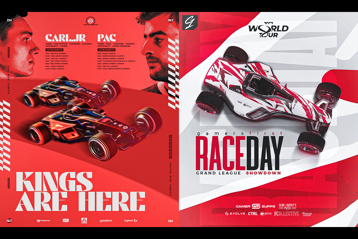 Trackmania skin liveries used by multiples organisations in TrackMania World Tour
